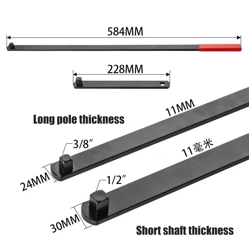 8-piece Material Steel Automotive Engine Belt Tensioner Adjustment Wrench Kit Idler Pulley Adjustment Wrench