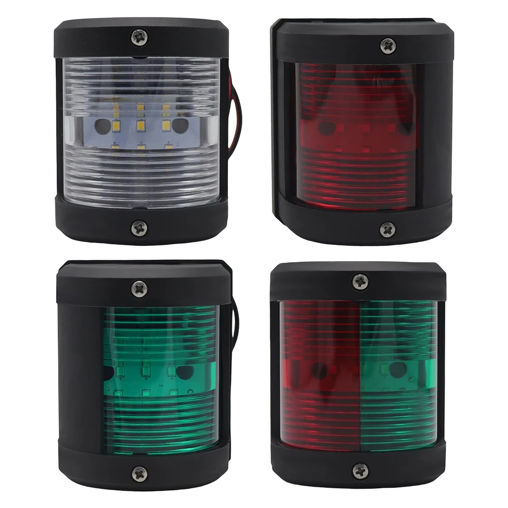 12V24VLED Luci di segnalazione di navigazione marina Resistere all'usura Lampada a vela Stern Bow Segnali Luce per pontone Yacht Barca a vela Motoscafo