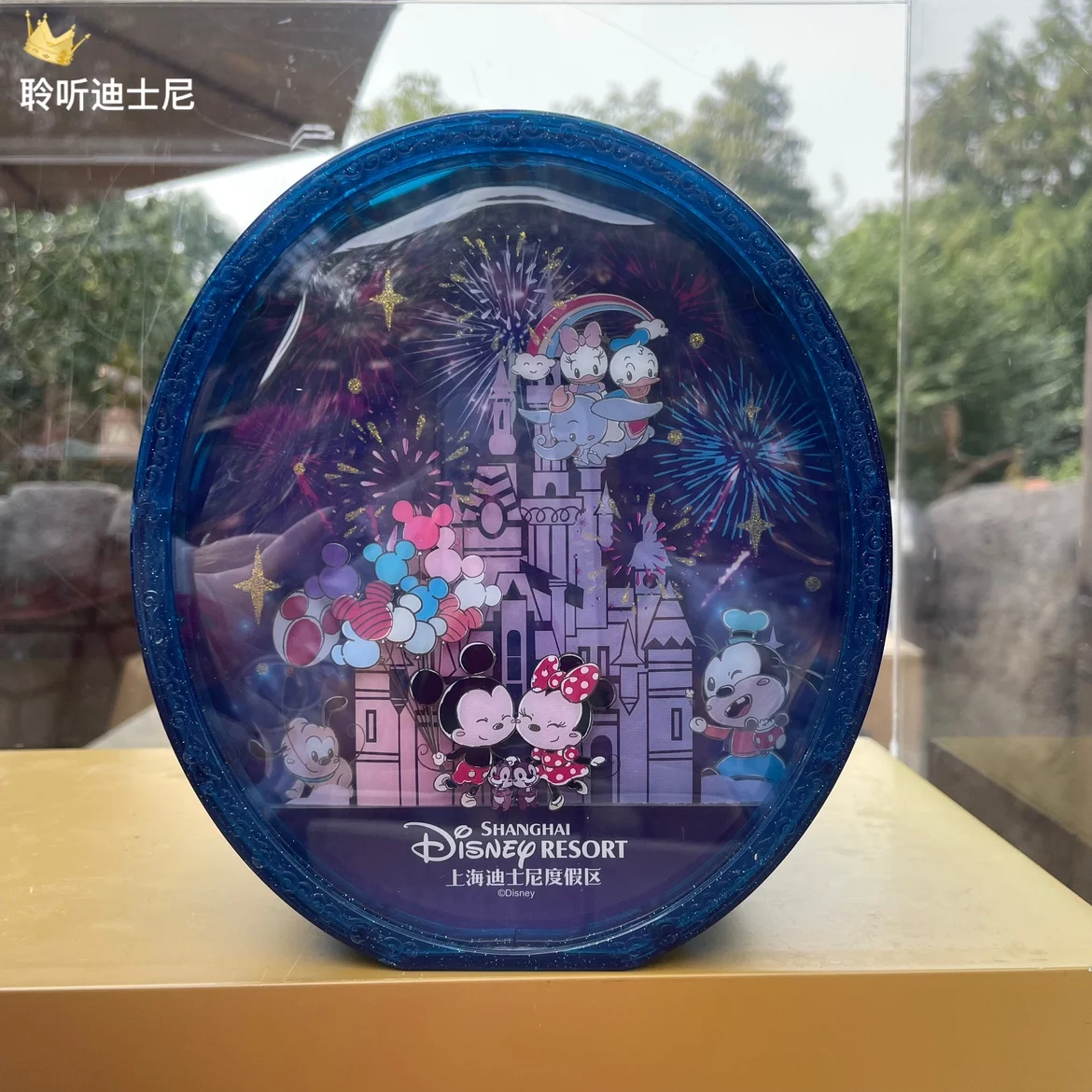 Original Shanghai Disneyland Mickey Minnie Donald Duck Daisy Castle fireworks glow popcorn bucket