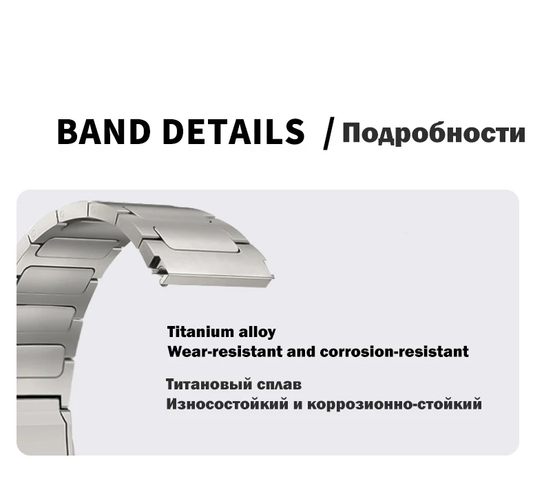 22mm Titanium Strap for Huawei Watch 5 GT6/5 Pro GT6/5 46mm Universal  Bussiness Titanium Magnetic Wrist Band for Huawei GT6 5
