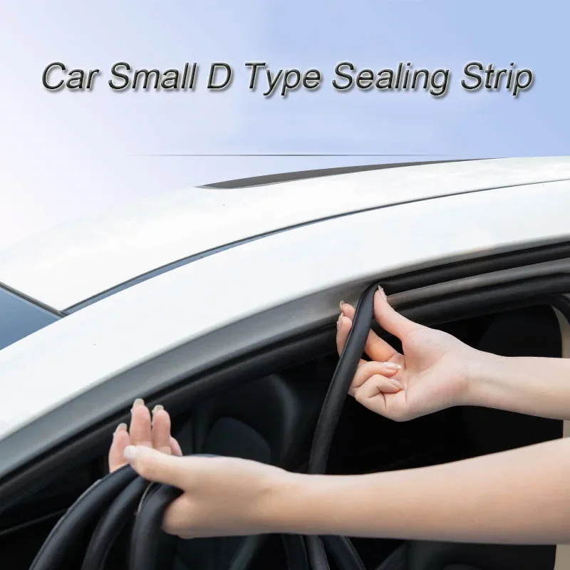 Car Door Seal Strip Rubber Small D Sealing Protector Soundproof Waterproof Weather Strips For Car Door Hood Trunk Accessories