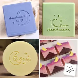 Stars and Moon Night Series Clear Acrylic Custom Personalized Soap Stamp Chapter Seal For Diy Handmade Soap Making Supplies Kits