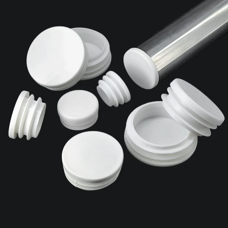 Dia13mm-114mm White Round Plastic Inner Plug Steel Pipe End Blanking Caps Non-Slip Chair Foot Plugs Sealing Cover image 5