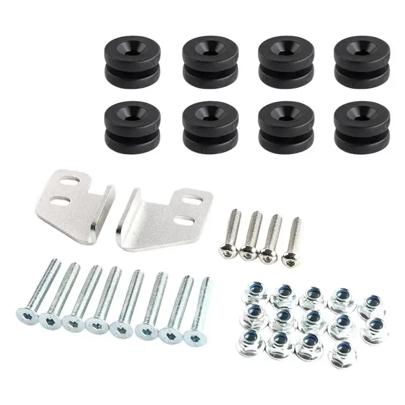 Universal motorcycle side luggage compartment fasteners, trunk saddle screws, washers, bolts, frame installation accessories
