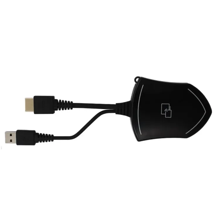 In stockWireless One Screen Sharing Presentation System Video HDMI Dongle Transmitter with Touch Button for Meetings and Confere
