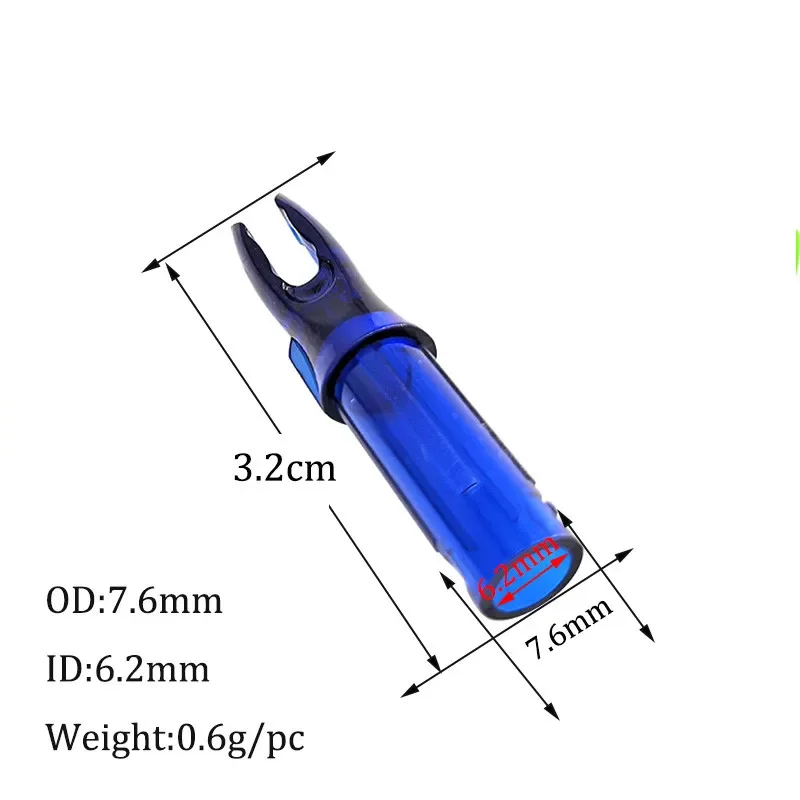 Nock de flecha ID6.2mm - Eje de carbono para tiro con arco en colores - imagen 5