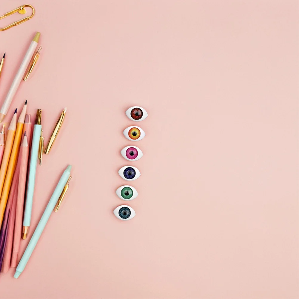 

100 шт. полусферические овальные смоляные глаза, реалистичные глазные яблоки для изготовления DIY, глаза животных, маленькие ремесленные глазные яблоки, чучело животных