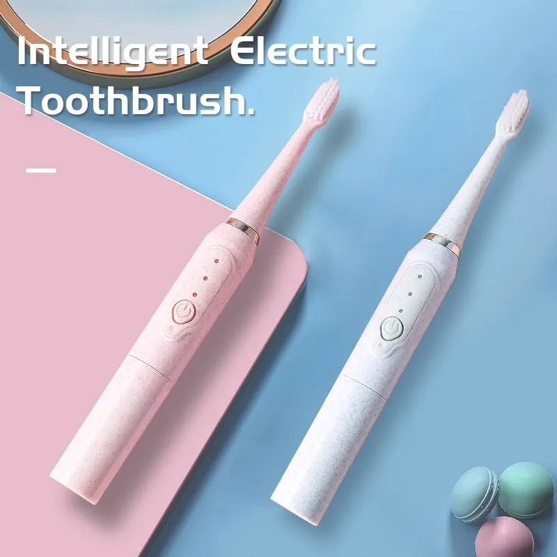 Cross-Border Jianpai Sonic Electric Toothbrush for Men and Women Adult Non-Rechargeable Soft Fur Full-Automatic Waterproof Coupl