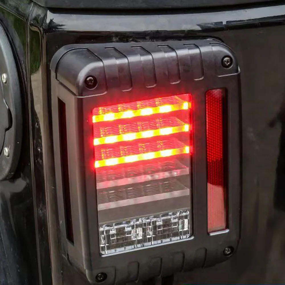 Lantsun J145 Taillight Rear Light ABS LED Lamp for Jeep for Wrangler JK07-17, 1-Pair