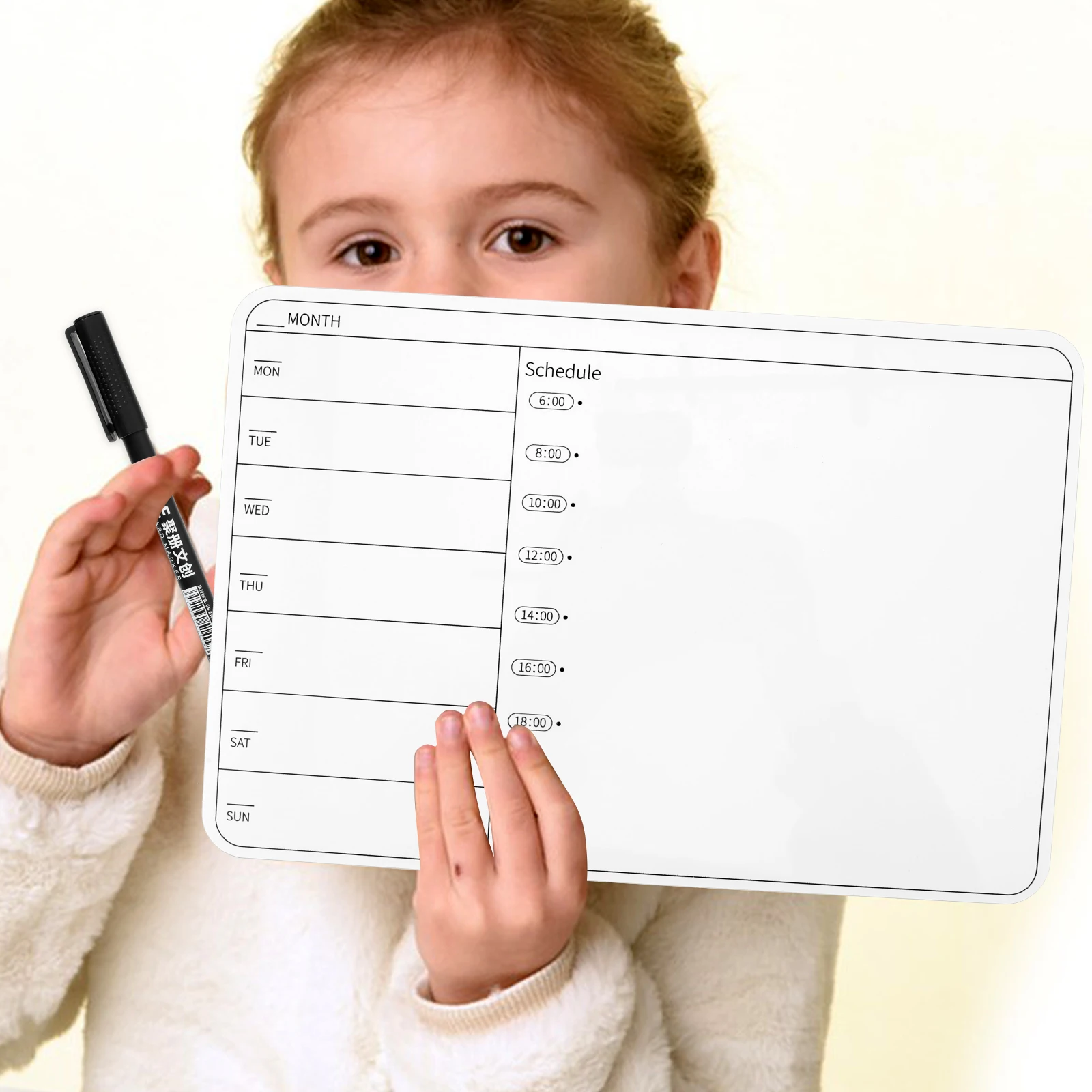 

Double Sided Whiteboard Desktop Dry Erase Target Blank Writing Board Erasable Boards Lightweight Compact Size