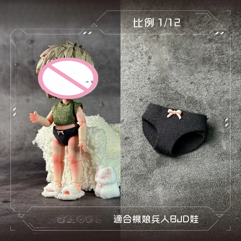 1/12 Scale Female Soldier Bow Underwear Clothes Model for 6-inch BJD OB11 Romankey Action Figures Scene Accessories - view 4
