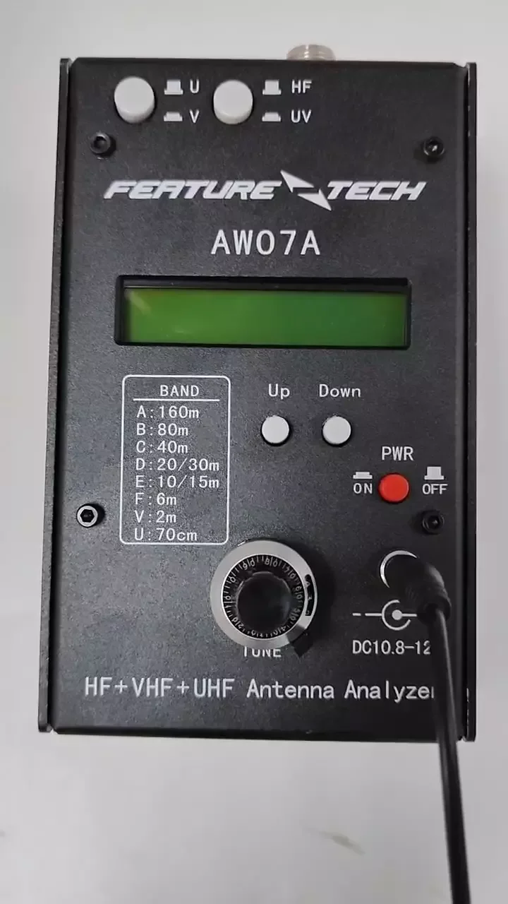 AW07A 1.5-490MHZ Antenna Analyzer HF +UV Spectrum Analyzers HF/VHF/UHF Multiband SWR Antenna Meter Tester 160M Ham Radio