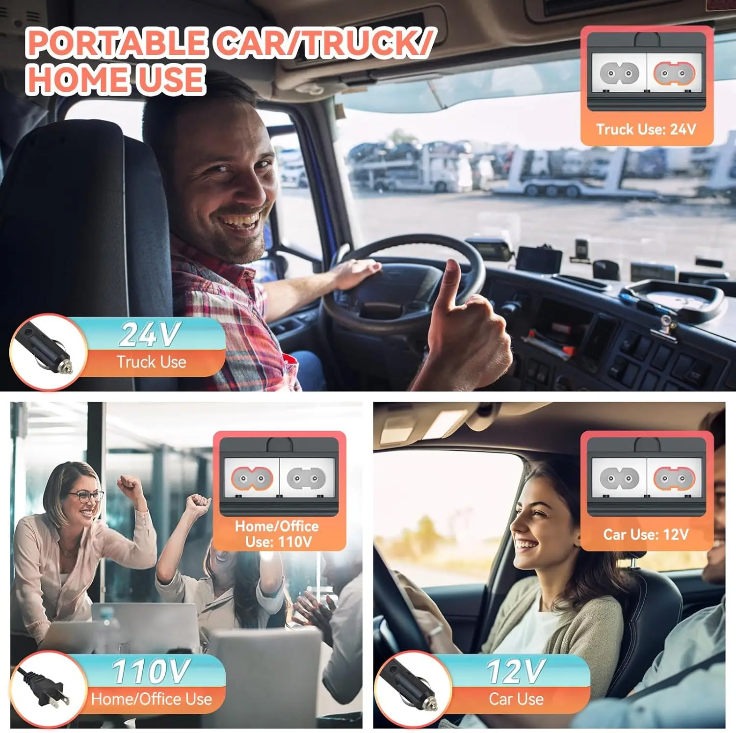 سخان صندوق غداء كهربي 80 وات 2.8 لتر طبقة مزدوجة، 12 فولت/24 فولت/110 فولت محمول من الفولاذ المقاوم للصدأ لتدفئة الطعام مع حقيبة وملعقة وشوكة