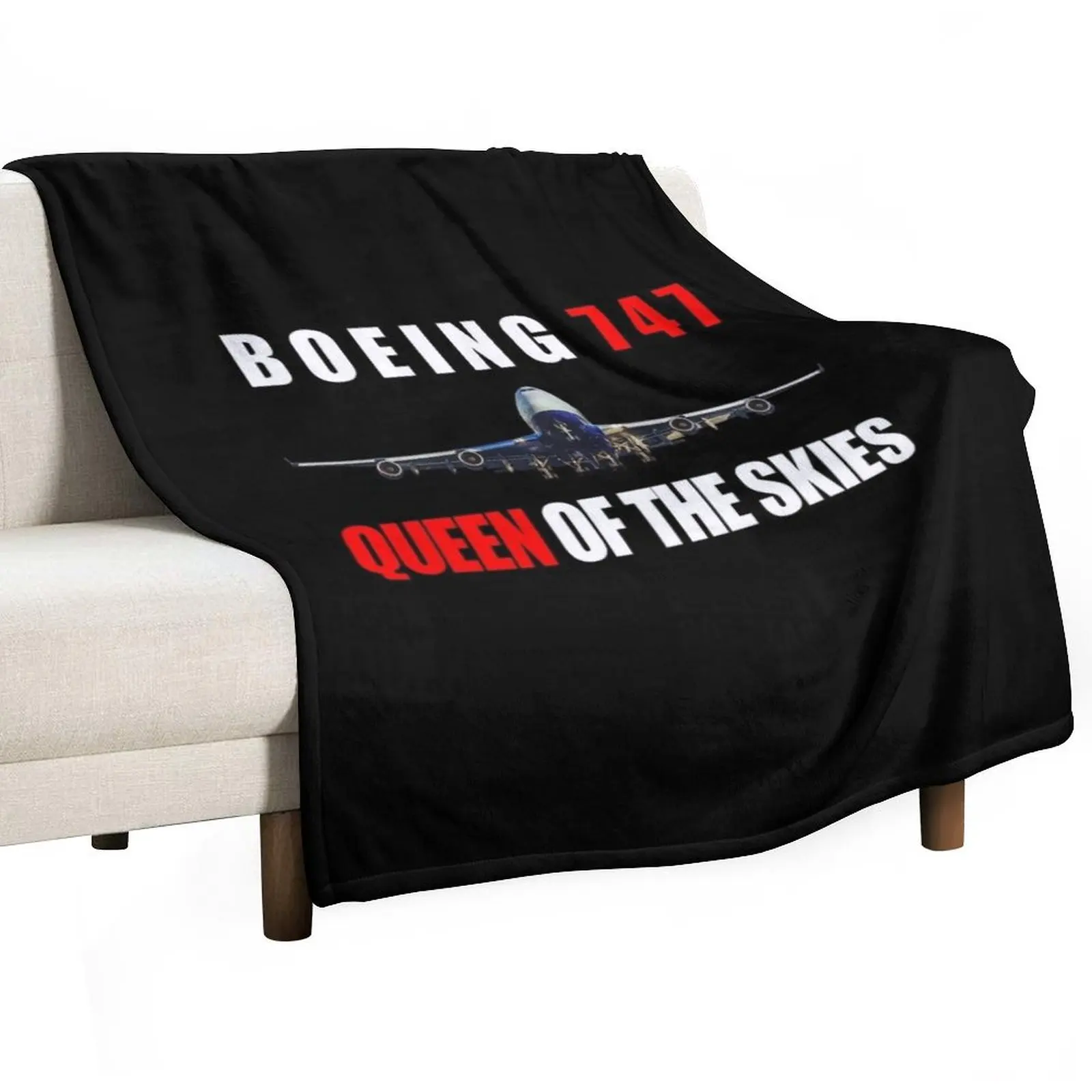 

Boeing 747 Queen Of The Skies Throw Blanket Summer Beddings Tourist Blankets