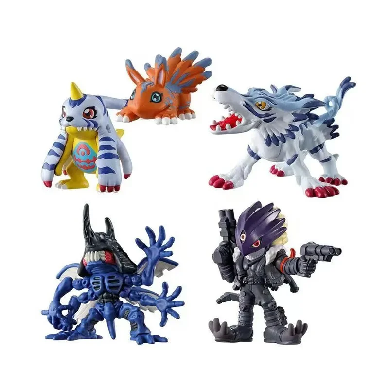 반다이 디지몬 모험 Agumon Garurumon Mechadragon 애니메이션 캐릭터 손 모델 어린이 향수 장난감 선물 데스크탑 장식품