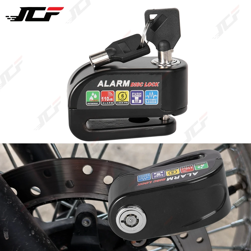Motorcycle Alarm Lock Wheel Disc Brake Motorbike Scooter Bicycle Waterproof Anti-theft Aluminum Alloy Security Brake lock view 6