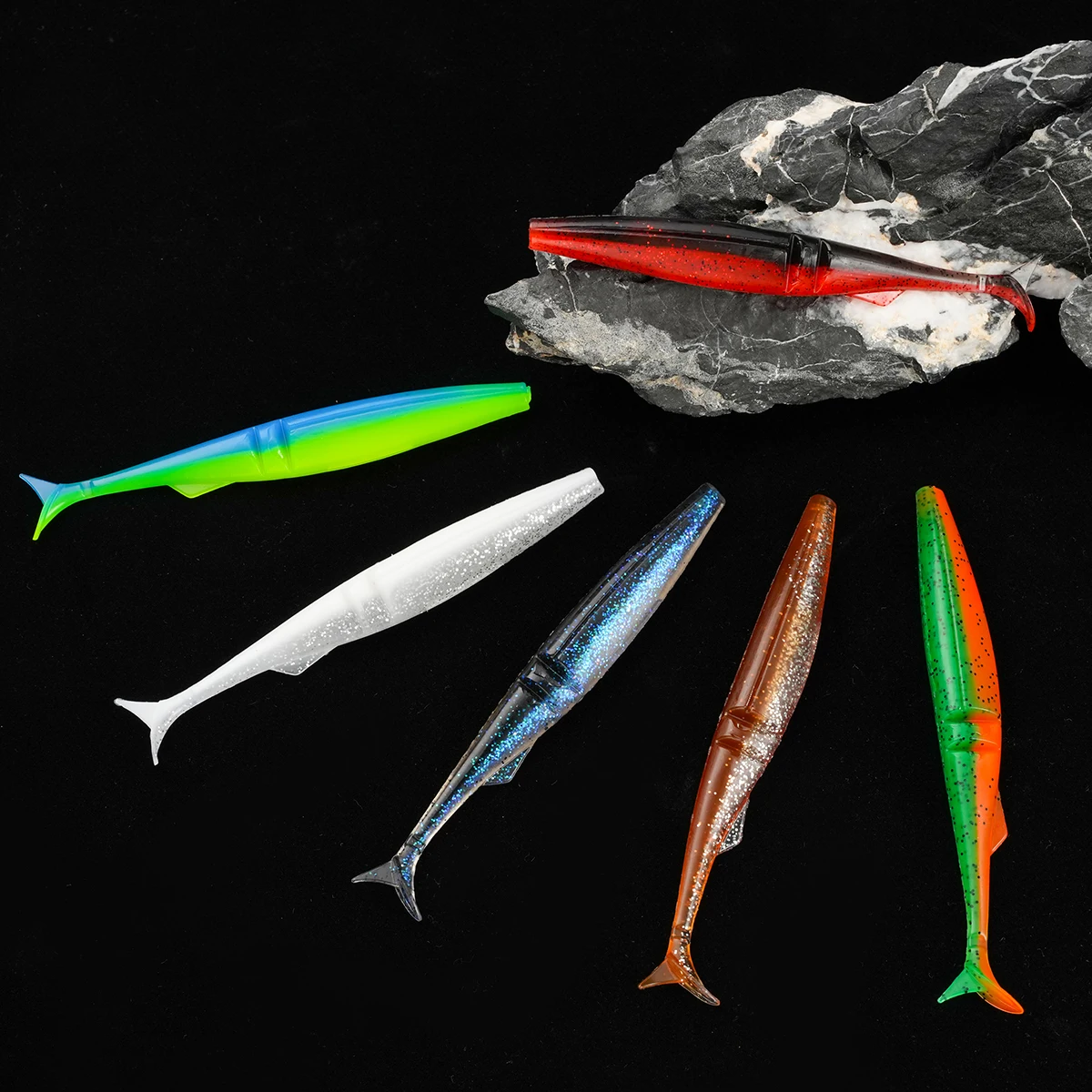 5 teile/paket Angeln Weicher Köder 120mm 9,9g Kunststoff T Schwanz Köder Künstliche Wurm Swimbait