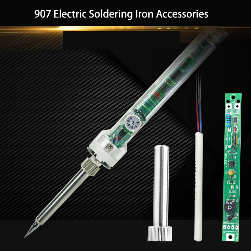 907 Electric Soldering Iron Accessories Circuit Board Ceramic Heating Core Element Soldering Sleeve Circuit Board Soldering Tool