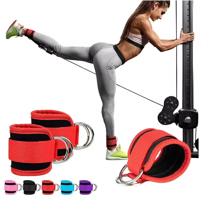 

1Pc Fitness Ankle Straps Adjustable D-Ring Support Cuffs Gym Leg Strength Workouts Pulley With Buckle Sports Guard Safety