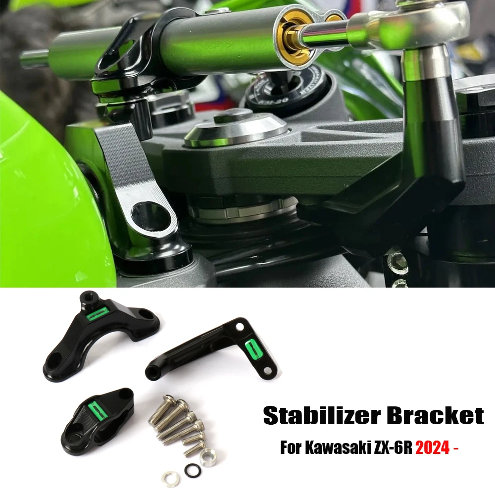 

For Kawasaki ZX6R ZX-6r 2024- New Motorcycle Steering Stabilize Damper Shock absorber bracket Mounting Kit Accessories