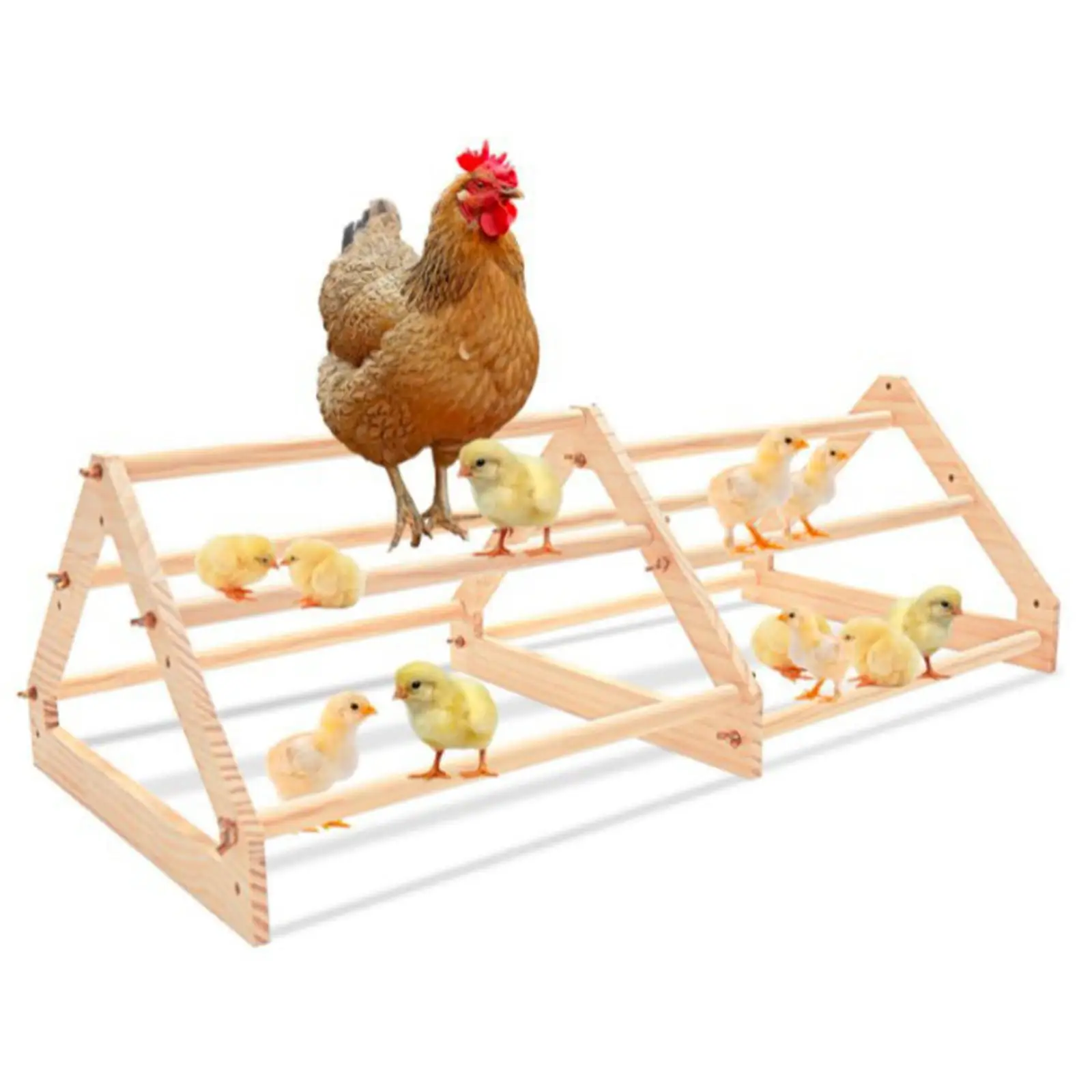Wooden Chick Stands Wood Stand 3-layer Baby Chicks Chicken Wood Stand Chick Perch