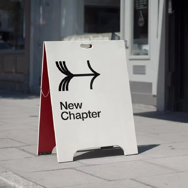 

Out-of-home advertising A-frame sidewalk signage foldable, eco-friendly, durable, lightweight, waterproof, portable, waterproof