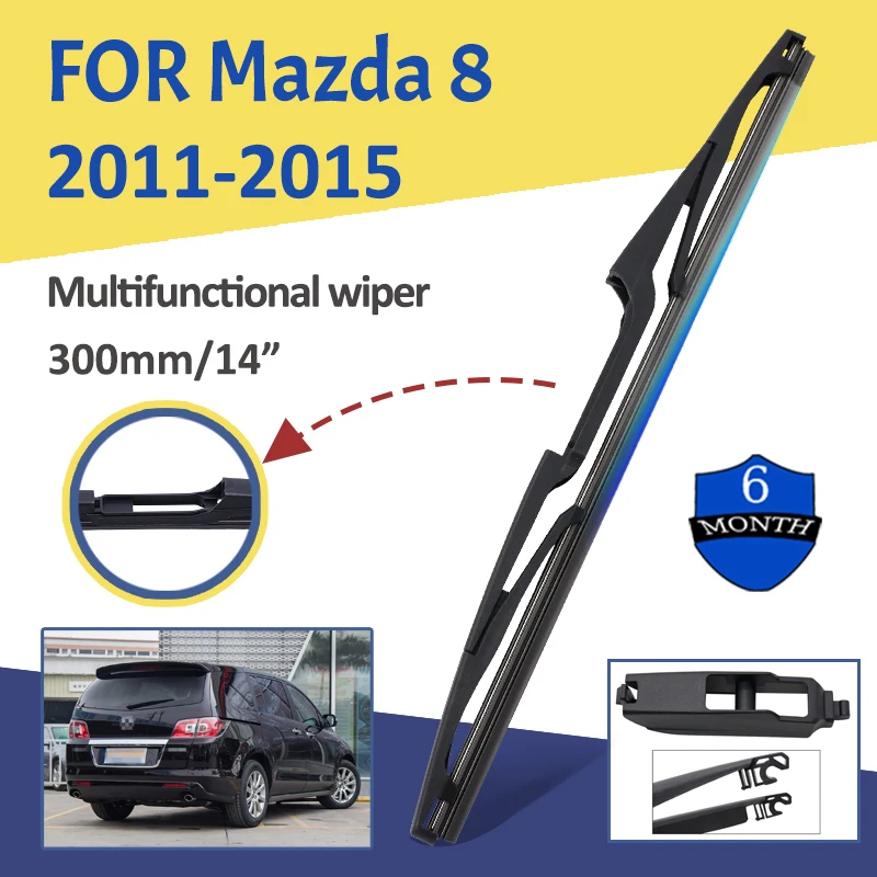 

14" Car Rear Windshield Soft Rubber Wiper HD Quiet Automotive Wiper Car Accessories For Mazda 8 2011-2015