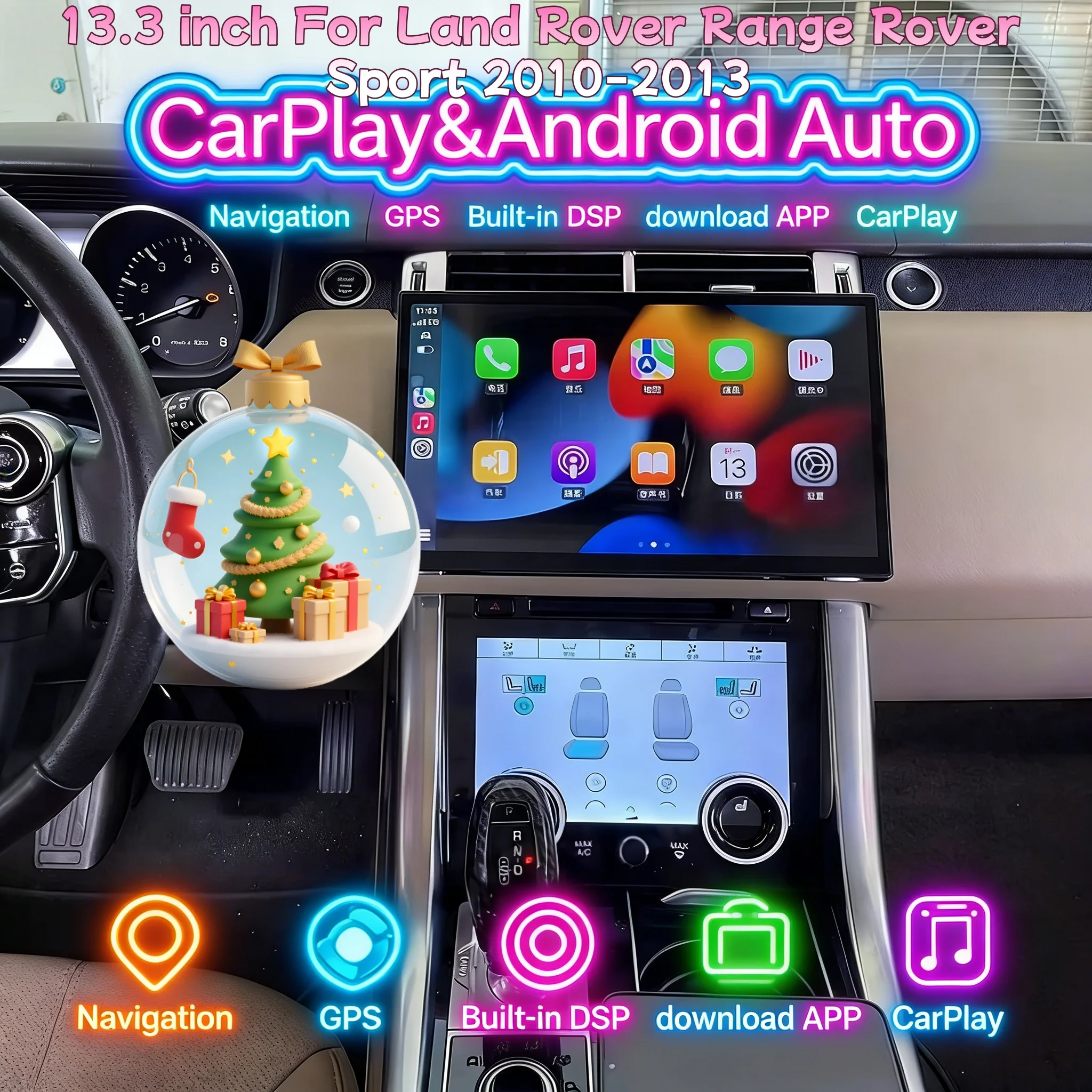 Multimedia Wireless CarPlay Player For Land Rover Range Rover Sport 2010-2013 Android GPS Bluetooth Navigation Headunit DSP