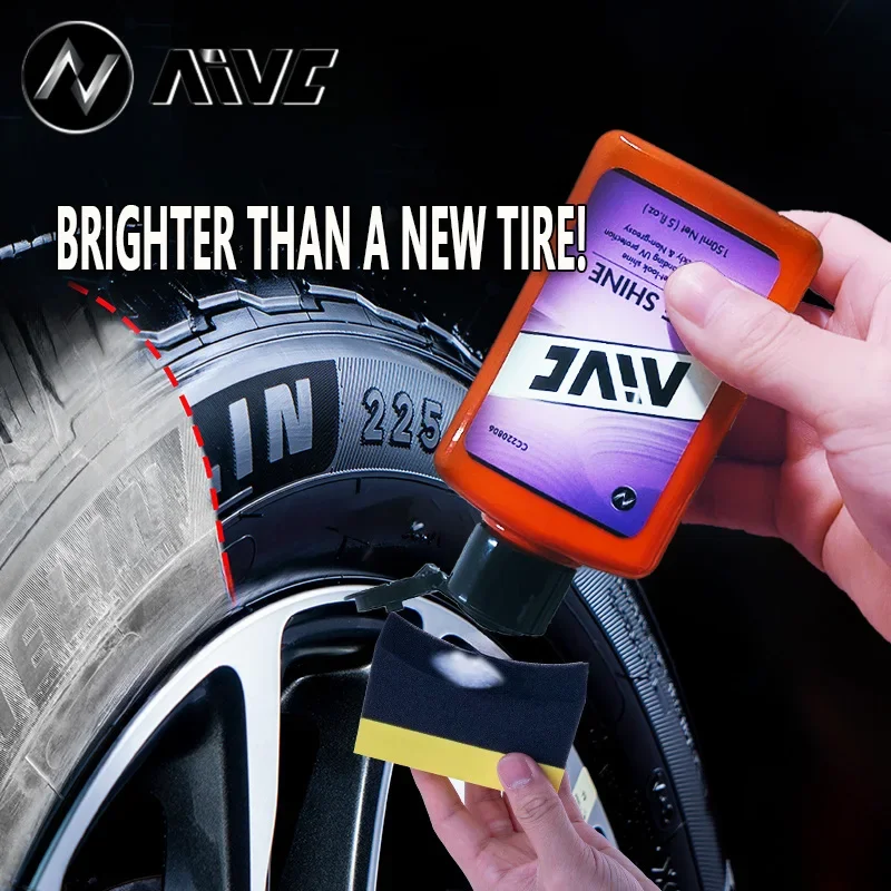 

AIVC Car Tire Shine Coating Tyre Gloss Plastic Rubber Wheel Restorer Agent Spray Polishing Brightener Auto Car Detailing