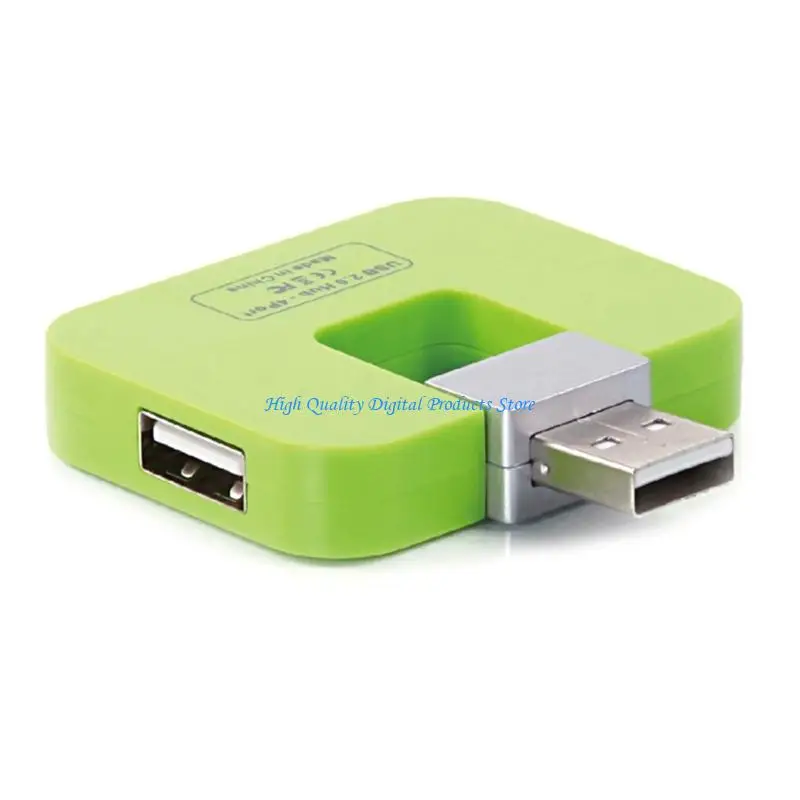 

U2JE Set of 4pcs Lightweight 4 Port USB 2.0 Hub Foldable Design Adapter USB Splitter