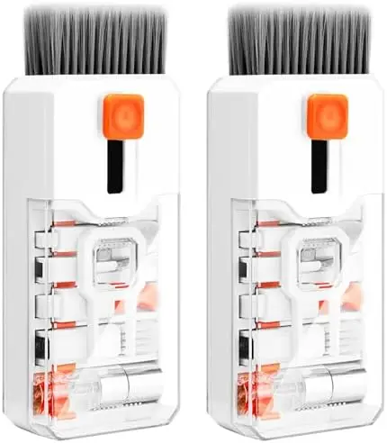 

2 Pack Keyboard Cleaner & Screen Brush Kit for Laptop, iPad, iPhone – All-in-One Electronic Cleaning Tool with Spray