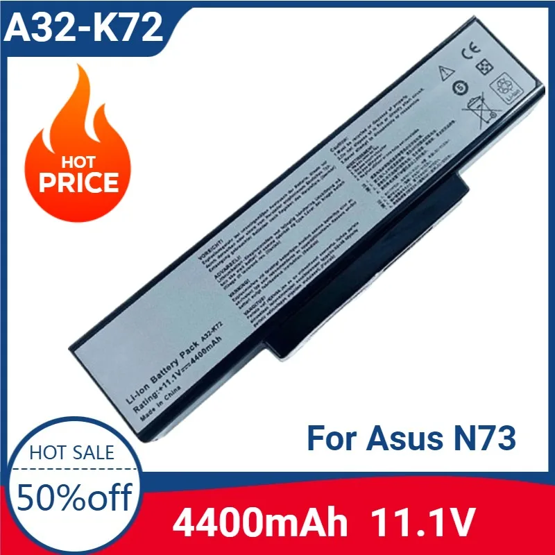 

New High-quality A32-K72 Laptop Battery for Asus N73 N73F N73G N73J N73JF N73JG N73JN N73JQ N73Q N73S N73SD N73SL N73SW N73V