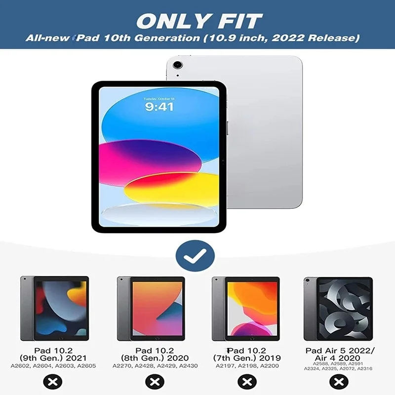 Für iPad Air 11 10,9 Pro 11 Zoll Hülle Dreifach Faltbarer Magnetischer Ständer Stoßfeste Abdeckung mit Stifthalter – Detail 1