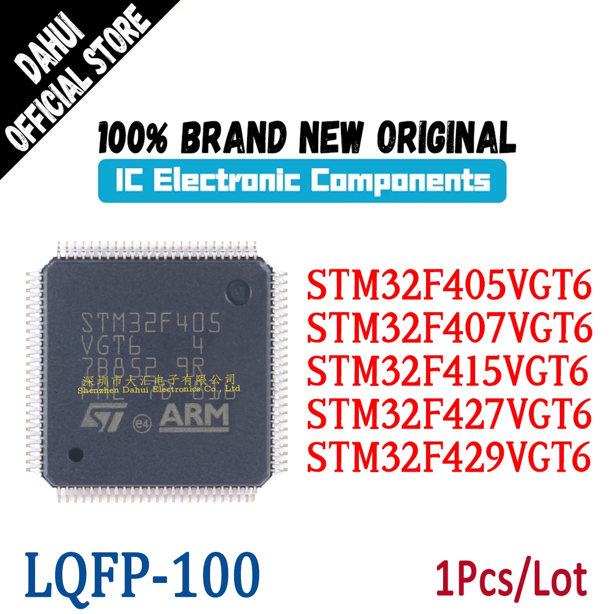 

STM32F405VGT6 STM32F407VGT6 STM32F415VGT6 STM32F427VGT6 STM32F429VGT6 LQFP-100 Microcontroller chip IC new original