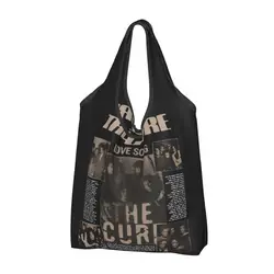 Music The Cure Band Rock Shopping Bag Reusable Grocery Eco Bags Large Capacity Recycling Bags Washable Handbag