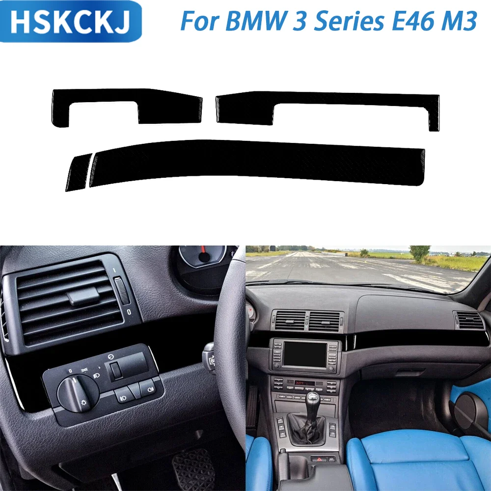 

Car Accessories Piano Black Dashboard Panel Suits Cover Trim Sticker Interior Modification For BMW 3 Series E46 M3 1998-2006