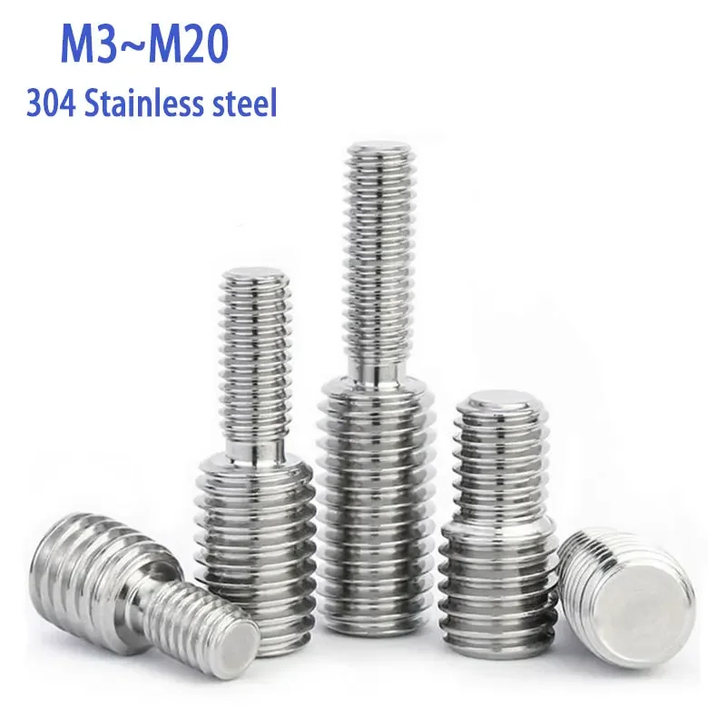 304 Stainless Steel Conversion Reducing Screws Bolt Metal Adapter Male Double-ended Headless Screw Camer Adapter Converter M3M20