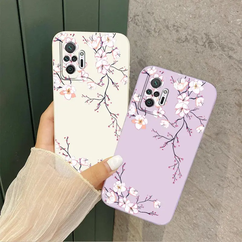 Note 10Pro Bright Orchid Silicone Phone Case For Xiaomi Redmi Note 10 10S 10T 10Pro 11S 11Pro 12S 12 9T 9 11EPro 12Pro Cover