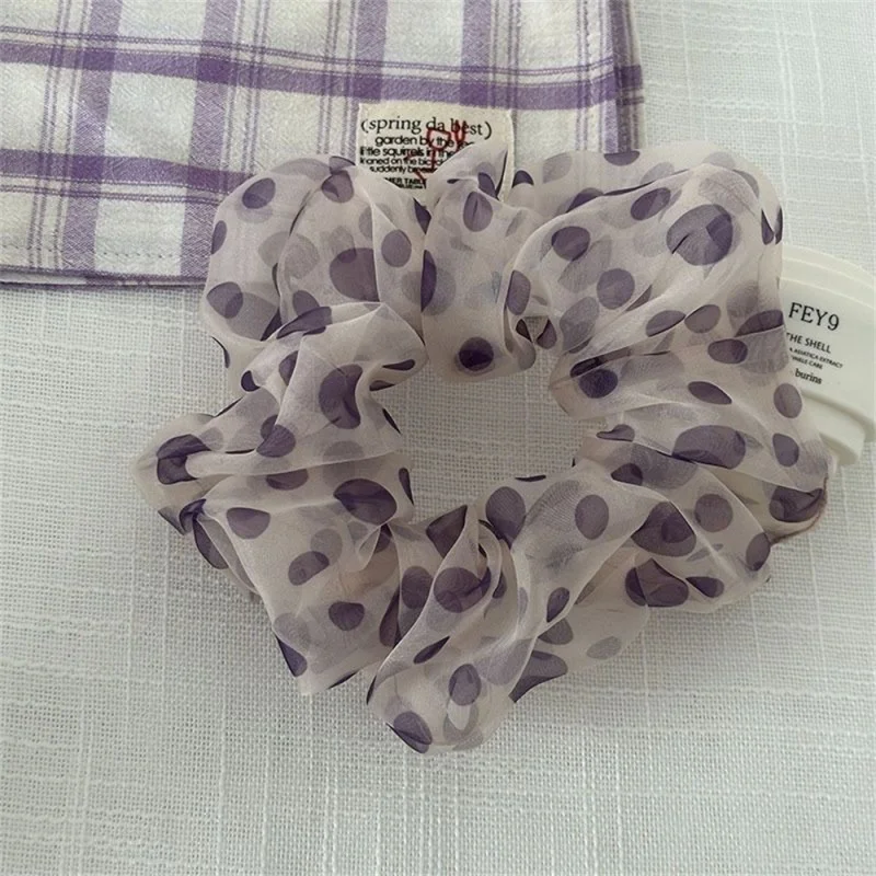 ยางมัดผมผ้าซาตินลายโพลก้า