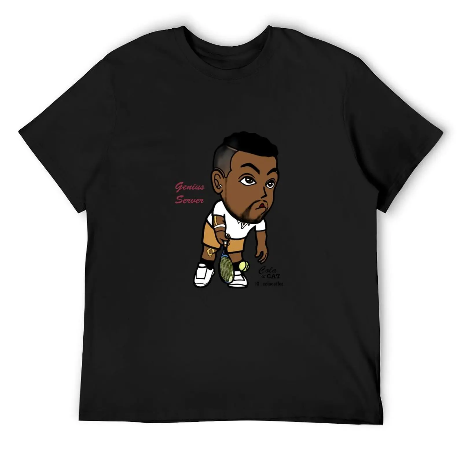 Nick Kyrgios underarm serve T-Shirt blacks plus size tops boys animal print mens graphic t-shirts hip hop