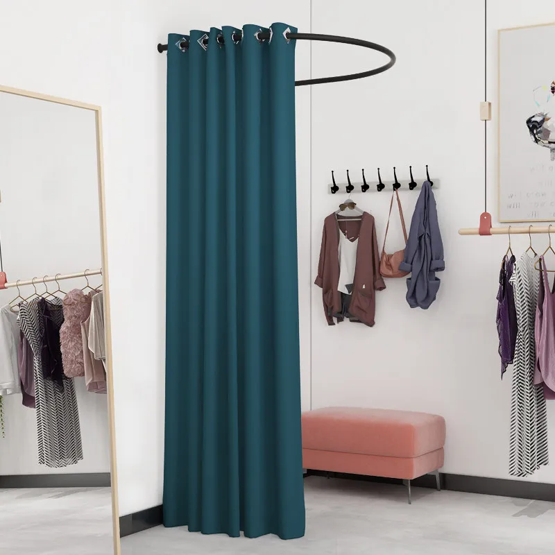 Varilla en forma de U para probador, cortina para probador de tienda de ropa, cortina para probador, varilla para probador de tienda de ropa, separador sencillo.
