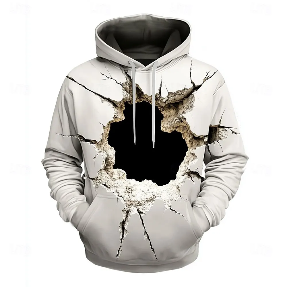 

Creative 3D Pattern Men's Long Sleeve Hoodie Autumn Casual Comfortable Sweatshirt Top Horror Gothic Hip Hop Style Unisex Clothes