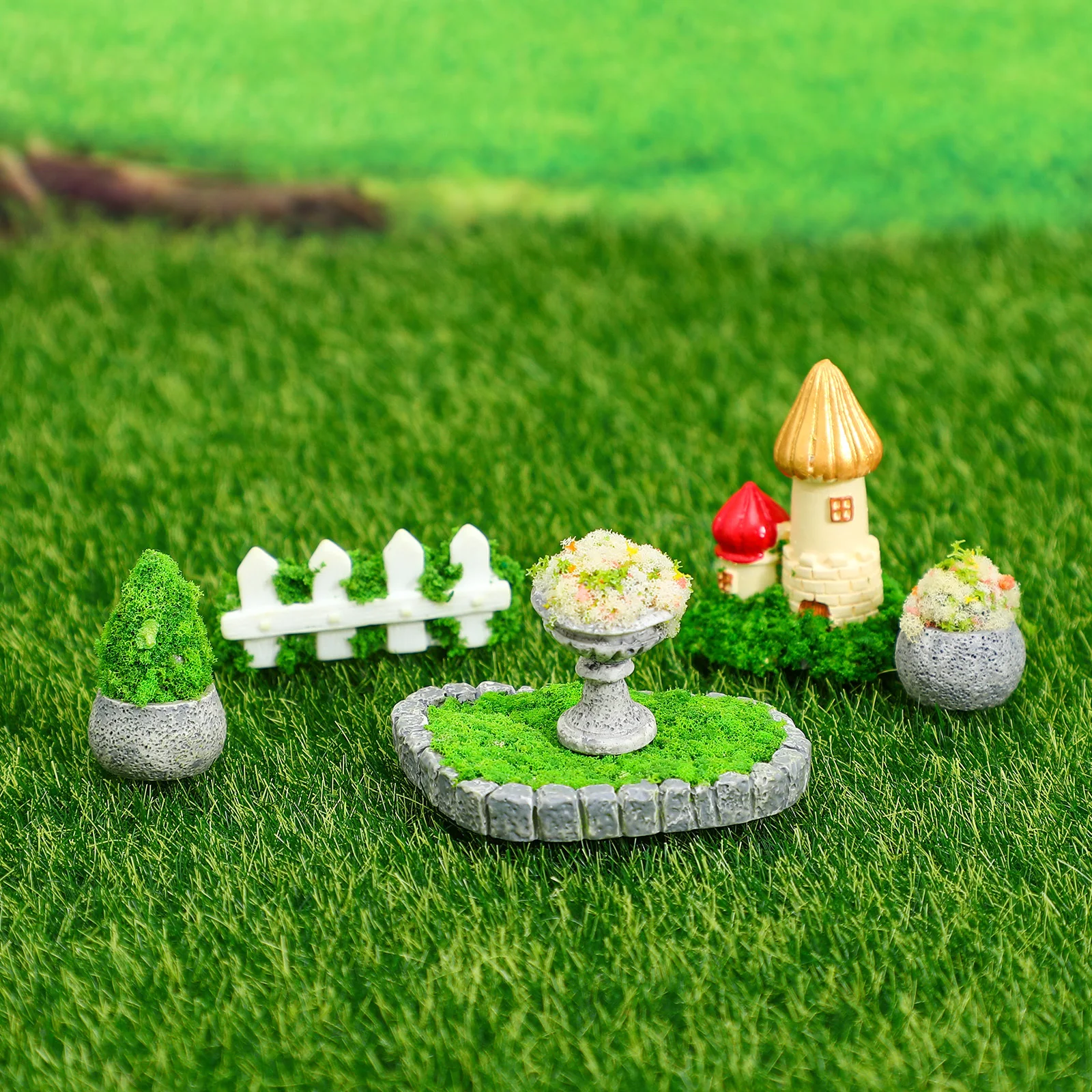 

1 Set Miniature Resin Ornaments Mini Garden Decorations For Terrarium Desktop Display Micro Landscape Accessories