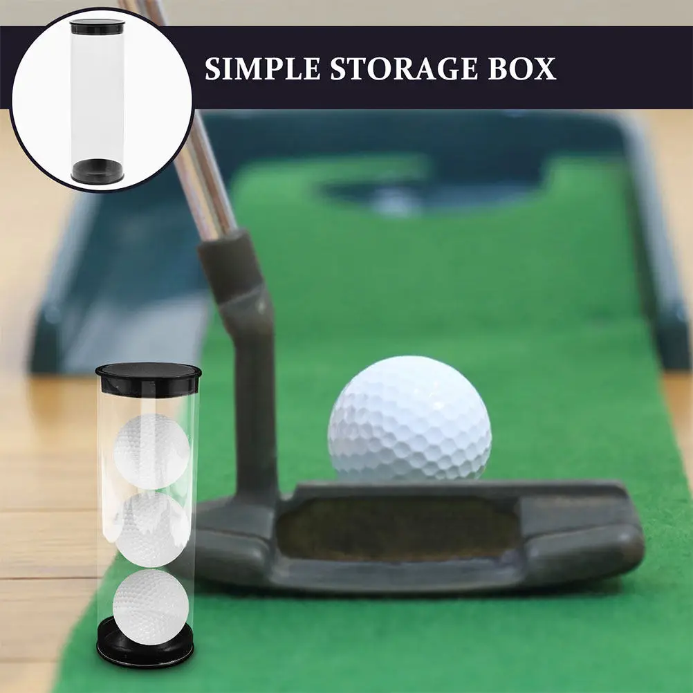 Golf Ball Display Tube 3 Piece Clear PVC Storage Containers Compact Easy Clean for Home Office Store