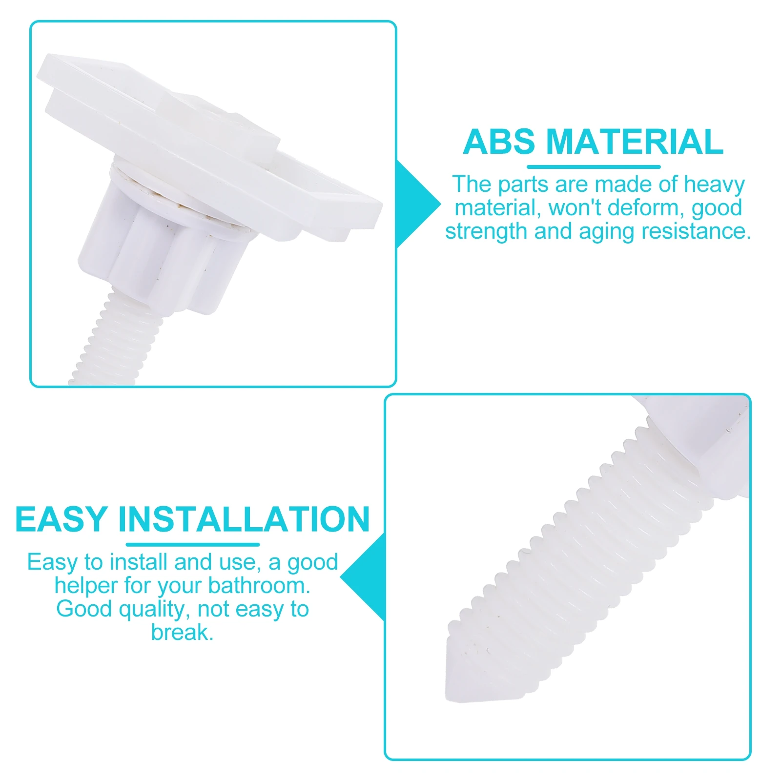 

4 Sets Toilet Seat Screw Fixing Fitting Kit Replacement Parts Accessories for Lid