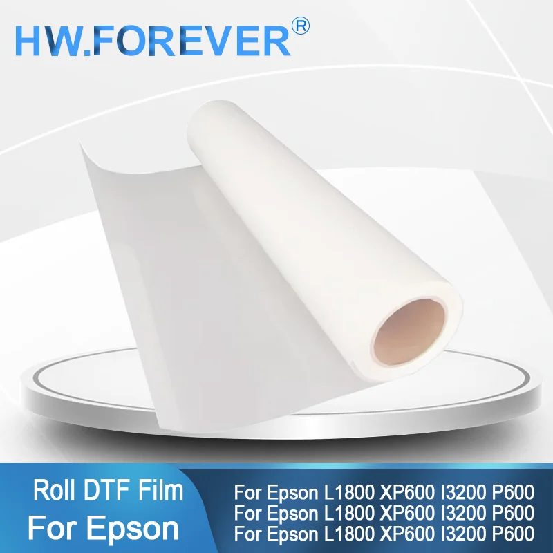 

33cm*100m DTF Film Roll Pet Transfer Film For Direct Transfer Film Printing For Epson L1800 I3200 4720 L805 XP600 DTF Printer