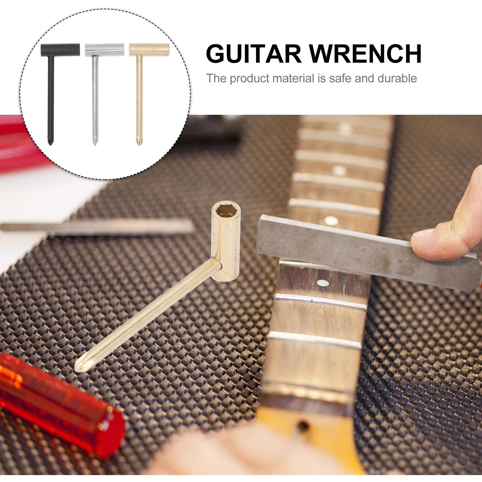 

3pcs Alloy Truss Wrench Professional Neck Bridge Adjustment Tool For Bass Guitar Repairing Hexagon Tuning Tool Guitar Wrench Rod