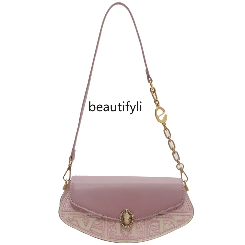 

L11 yj Special-Interest Design Bag Versatile Crossbody Bag Contrast Color Shoulder Underarm Bag