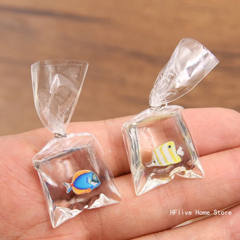 1pc Kawaii Colorful Tropical Fish Resin Charms Water Bag Fish Earring Keychain Pendant Accessory Diy Crafts Jewelry Make