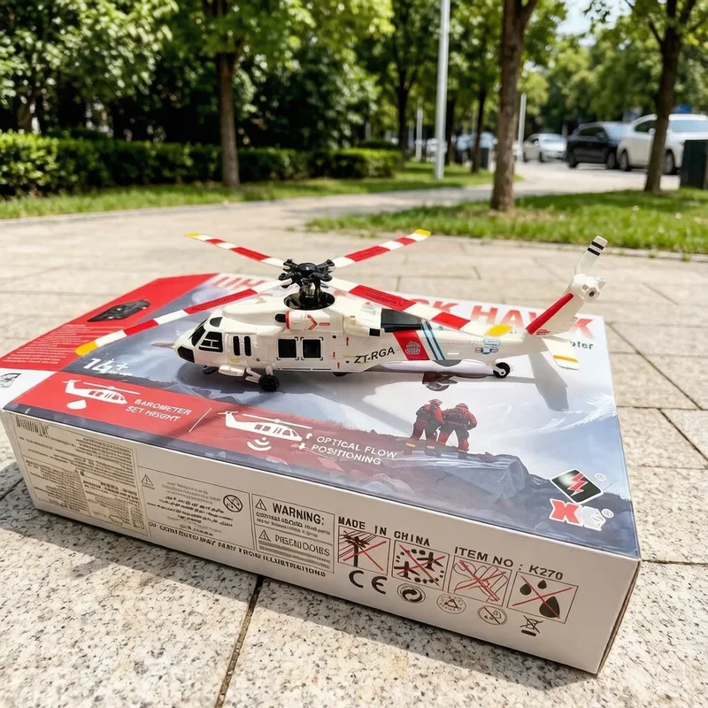 Hot Wltoys K270 Remote Control Helicopter Uh60 Black Hawk Optical Flow Positioning 4-Channel Brushless Simulation Aircraft Model
